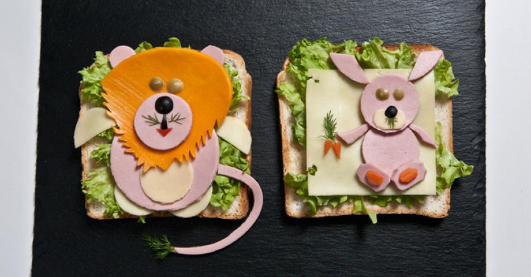 Бутерброды в виде животных