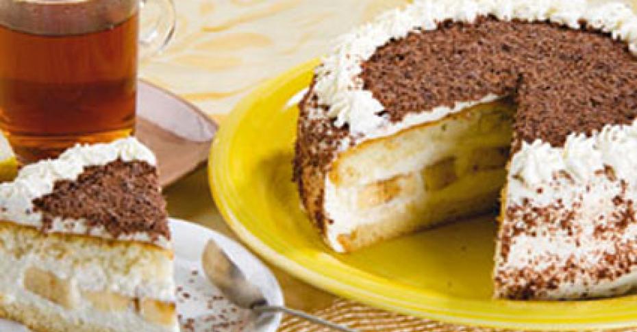 Шоколадно-банановый торт рецепт с фото