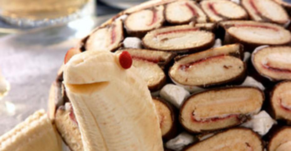 Торт из пряников с бананами без выпечки