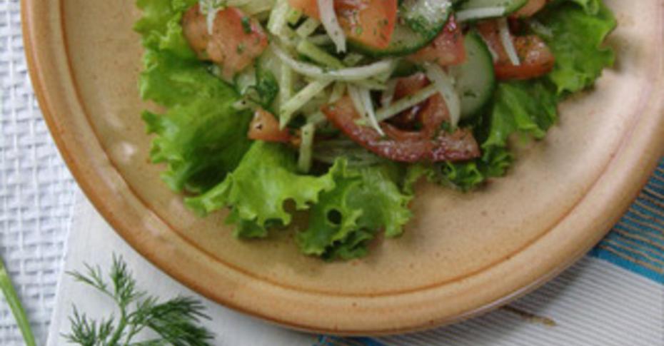 Салат из зеленой редьки с огурцом – пошаговый рецепт приготовления с фото