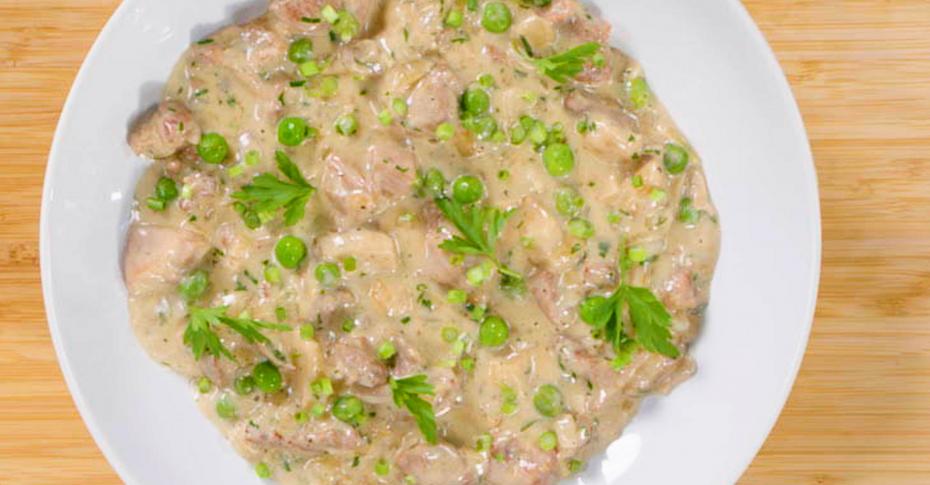 Рецепт приготовления фрикасе из индейки с белыми грибами на сайте DeliciousCook