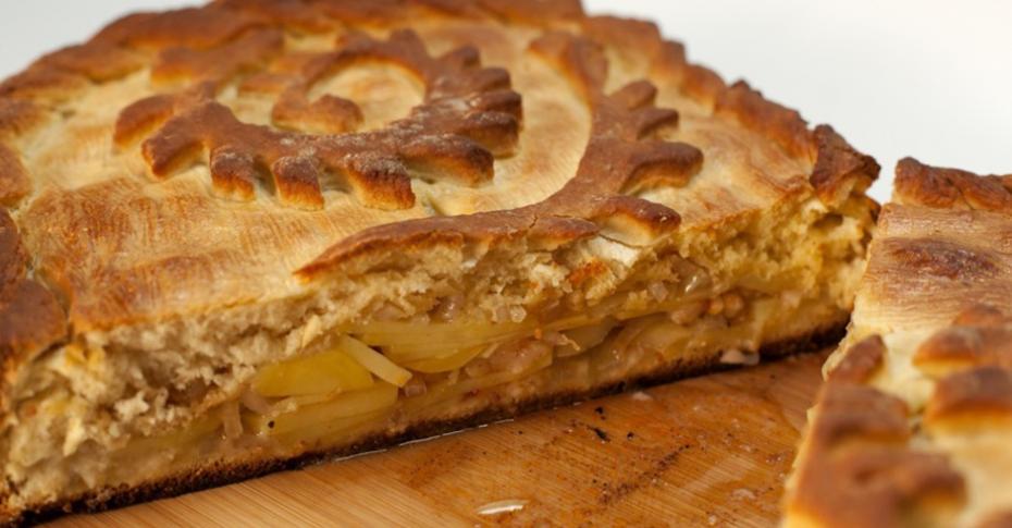 Открытый пирог с яблоками из песочного теста в духовке: вкусный пошаговый рецепт
