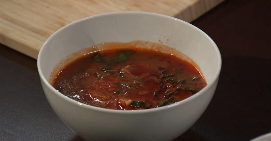 Как сделать суп харчо по-грузински из говяжьих ребер.