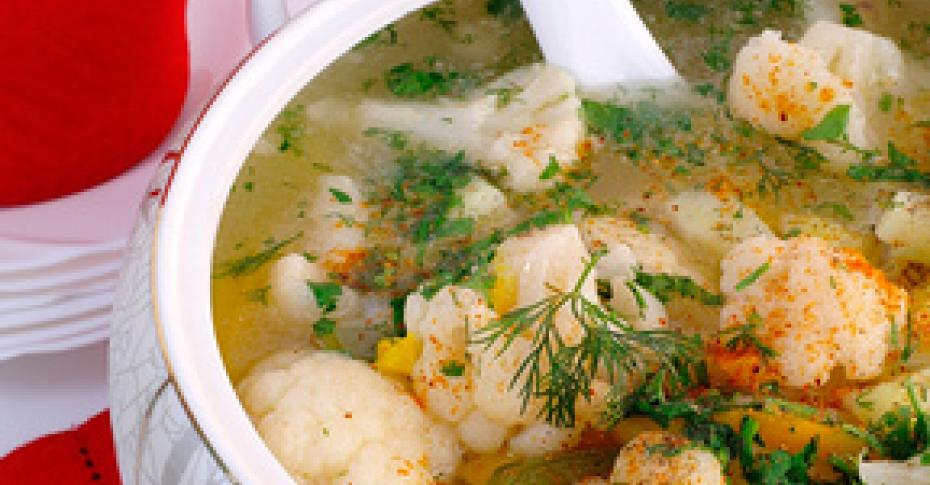 Крем-суп из цветной капусты, пошаговый рецепт на ккал, фото, ингредиенты - Кристиша