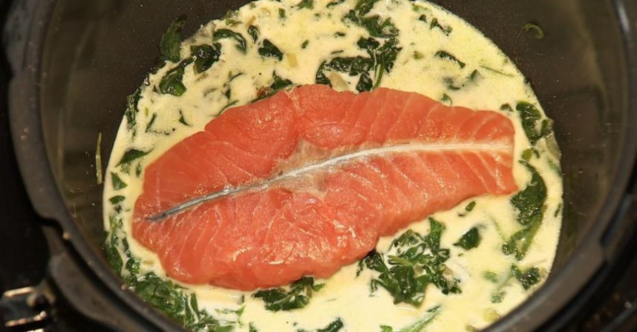 Рецепты - Гарниры - Запеканка с лососем и шпинатом