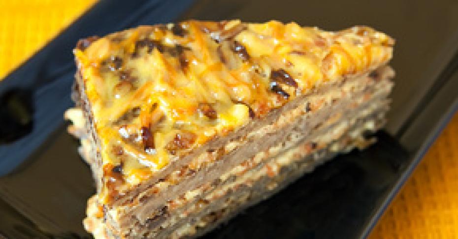 Сочный печеночный торт – пошаговый рецепт приготовления с фото