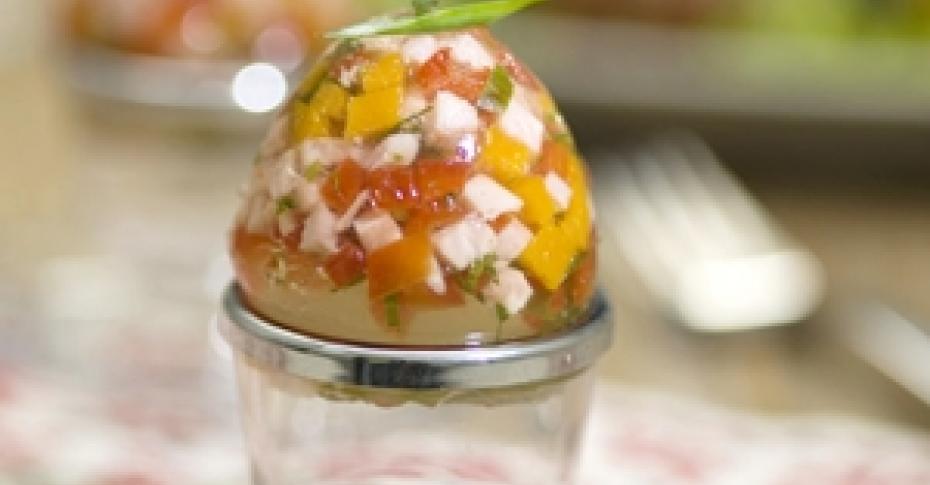 Холодная закуска «Яйца Фаберже» — заливное в яичной скорлупе, рецепт с фото и видео
