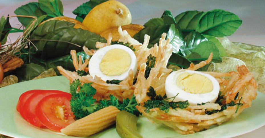 Картофельные гнезда с фаршем и грибами в духовке | Мастер Своего Дела - рецепты, кулинария | Дзен