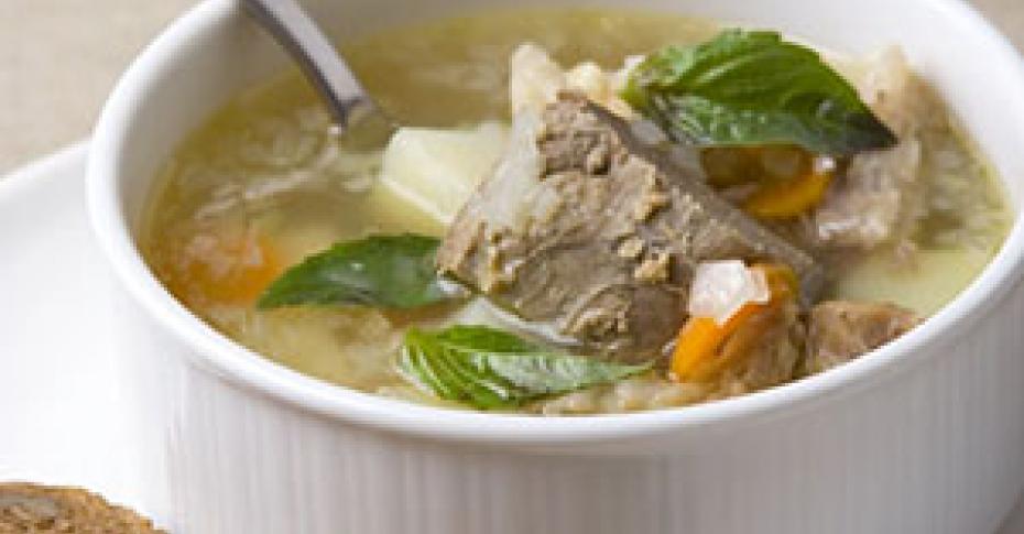 Овощной суп с мясом