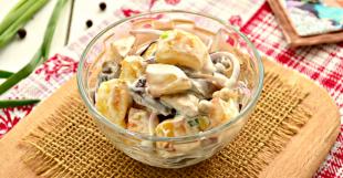 Рецепты вкусных салатов с грибами и картофелем