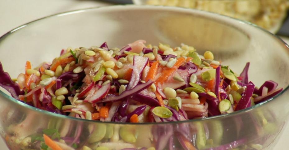 Салат из свежих овощей и краснокочанной капусты – пошаговый рецепт приготовления с фото