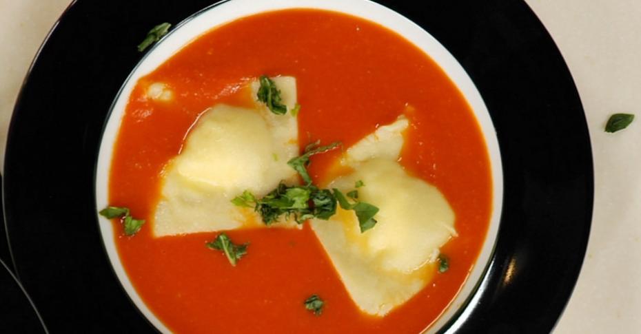быстрый томатный суп - еда и мир