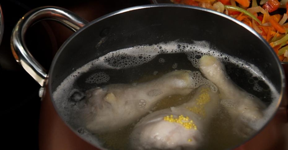 Пшенный суп с курицей и свежей зеленью – пошаговый рецепт приготовления с фото