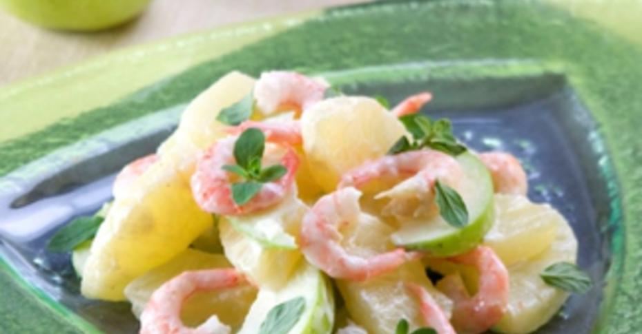 вкусный салат с креветками и красной рыбой | Дзен