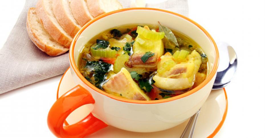 Суп из судака с овощами