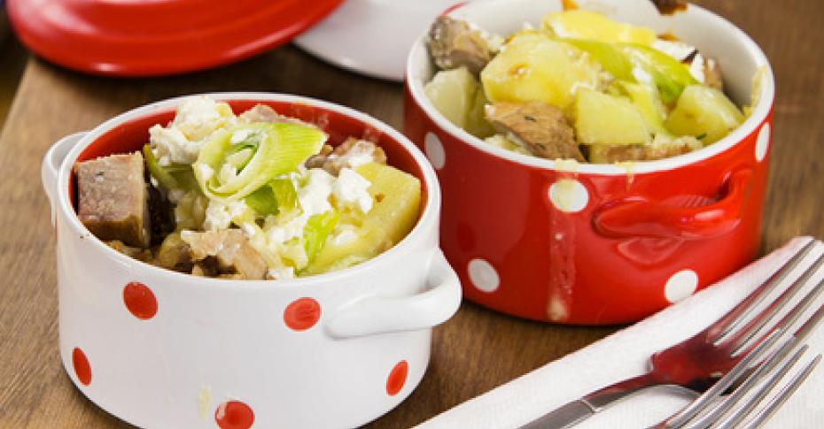Грибы, запеченные с картофелем и мясом, пошаговый рецепт на ккал, фото, ингредиенты - mizuko